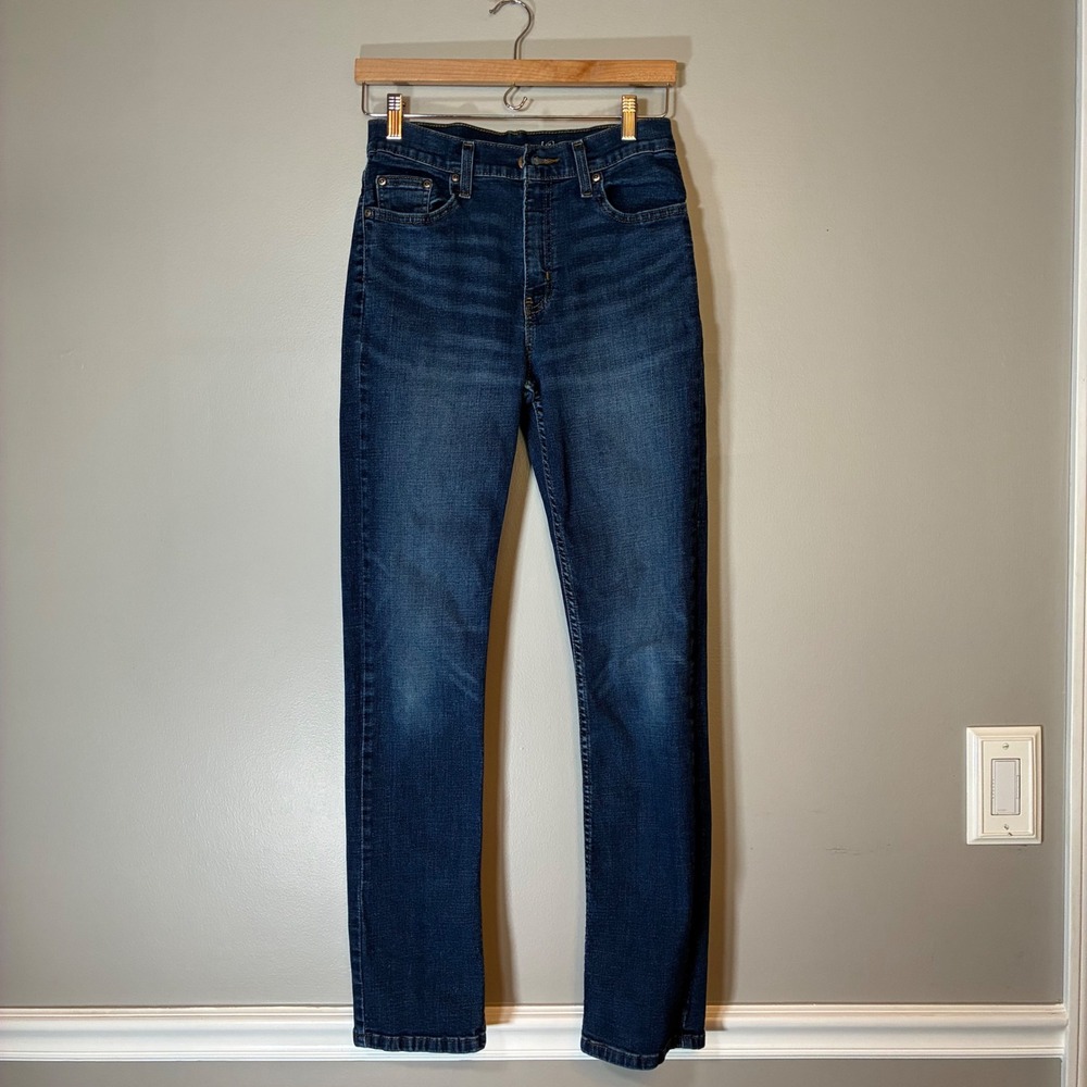 George Mens Straight Leg Jeans Dark Wash Denim 29x32 Blue GW0108